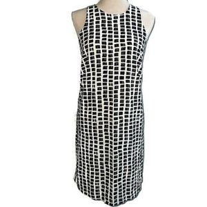 Ann Taylor White/Black Sleeveless Dress-Sz M  NWT